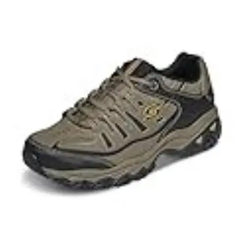 Men`s Afterburn M. Fit Fashion Sneakers - Leather Upper Memory Foam by Skechers