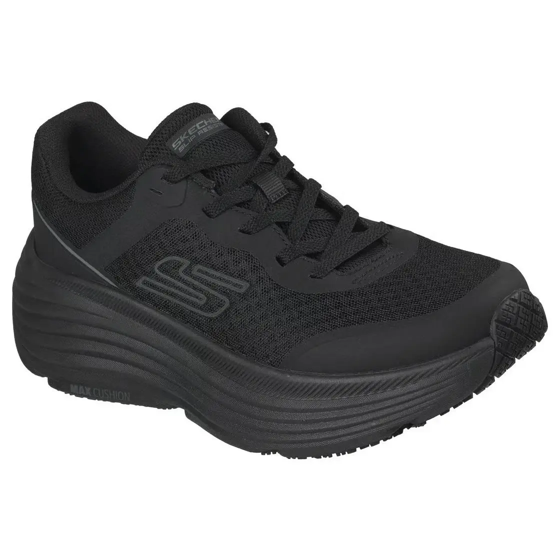Skechers Shoes Wide Fit Women`s Work Max Cushioning Slip Resistant Black 108367