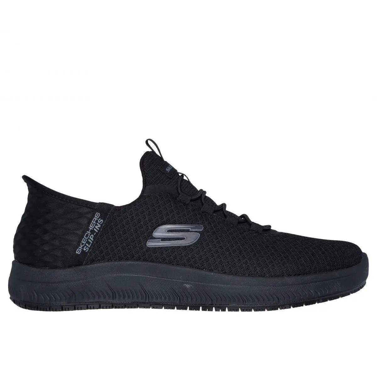 Work Men`s Slip-ins Summits - Coslin Soft Toe EH Work Shoe Black - 2002 by Skechers