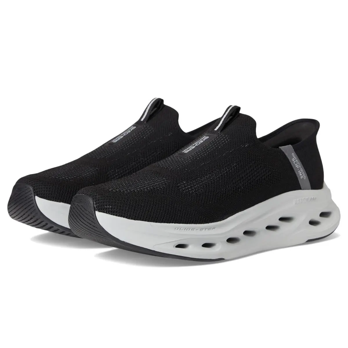 Man`s Shoes  Hands Free Slip-ins Max Cushioning Glide-step Sneaker Black/Gray by Skechers