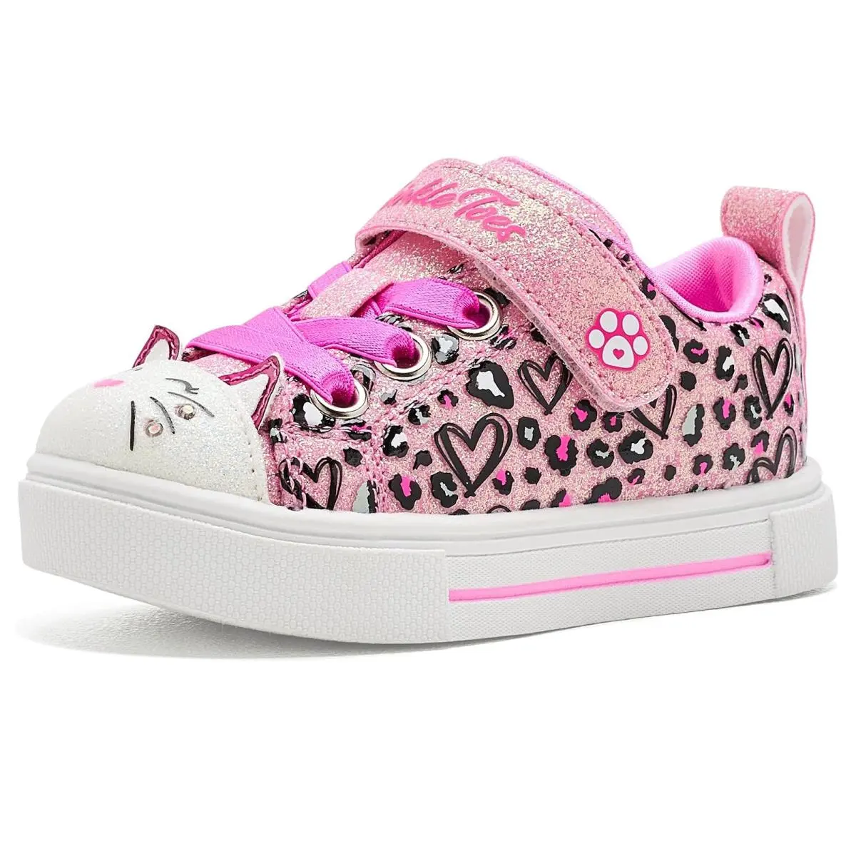 Girl`s Shoes  Kids Twinkle Sparks Lighted 314472N Toddler Light Pink/Multi by Skechers