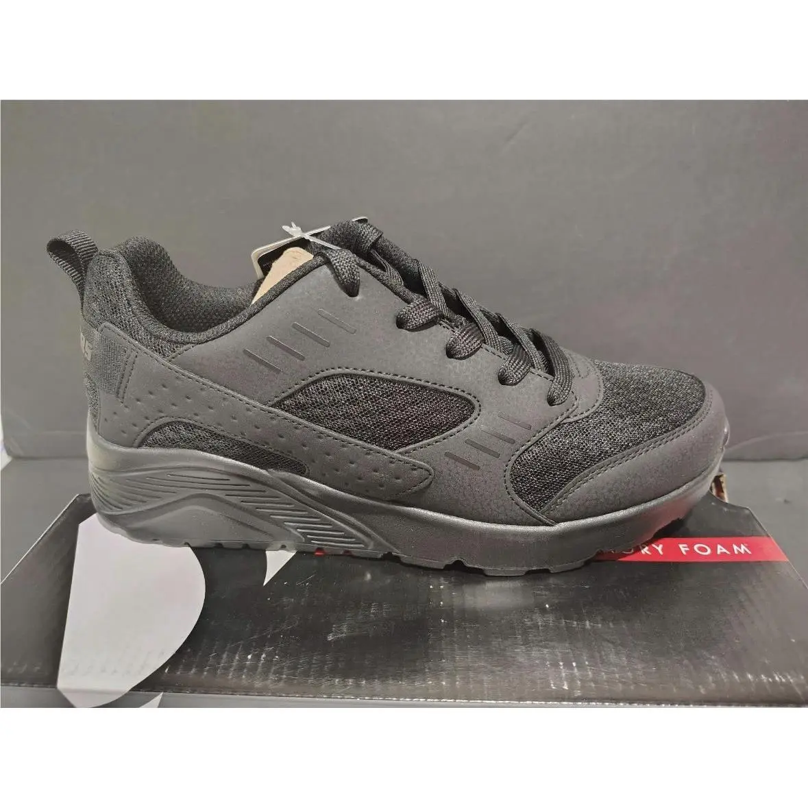 Size 13.5 Skechers Little Kids Uno Lite Ronzo Shoes Black