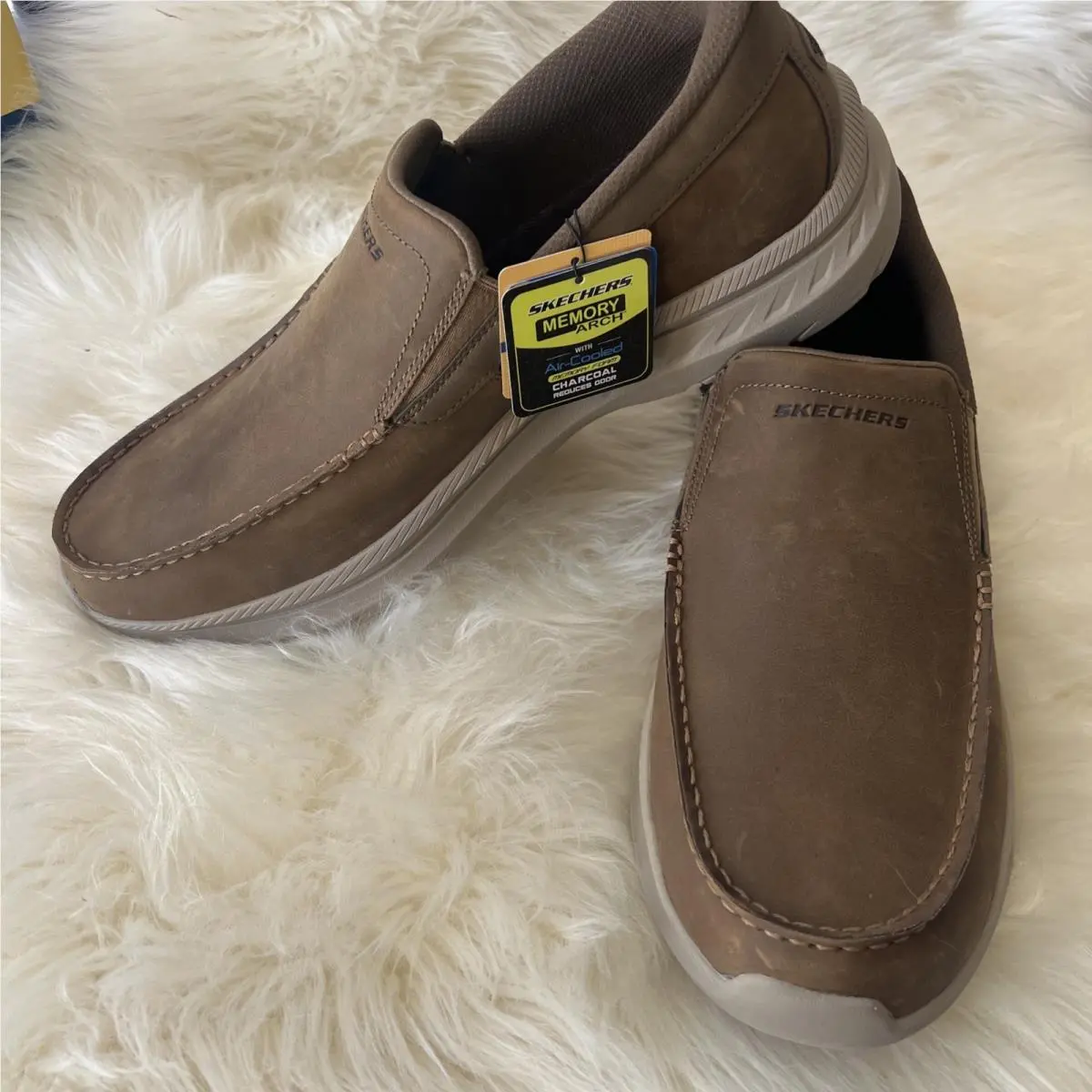 Bnob Skechers Pollard-osgood Cocoa RF Slip-ins Loafer Shoe Men`s Sz 13 Memory Go