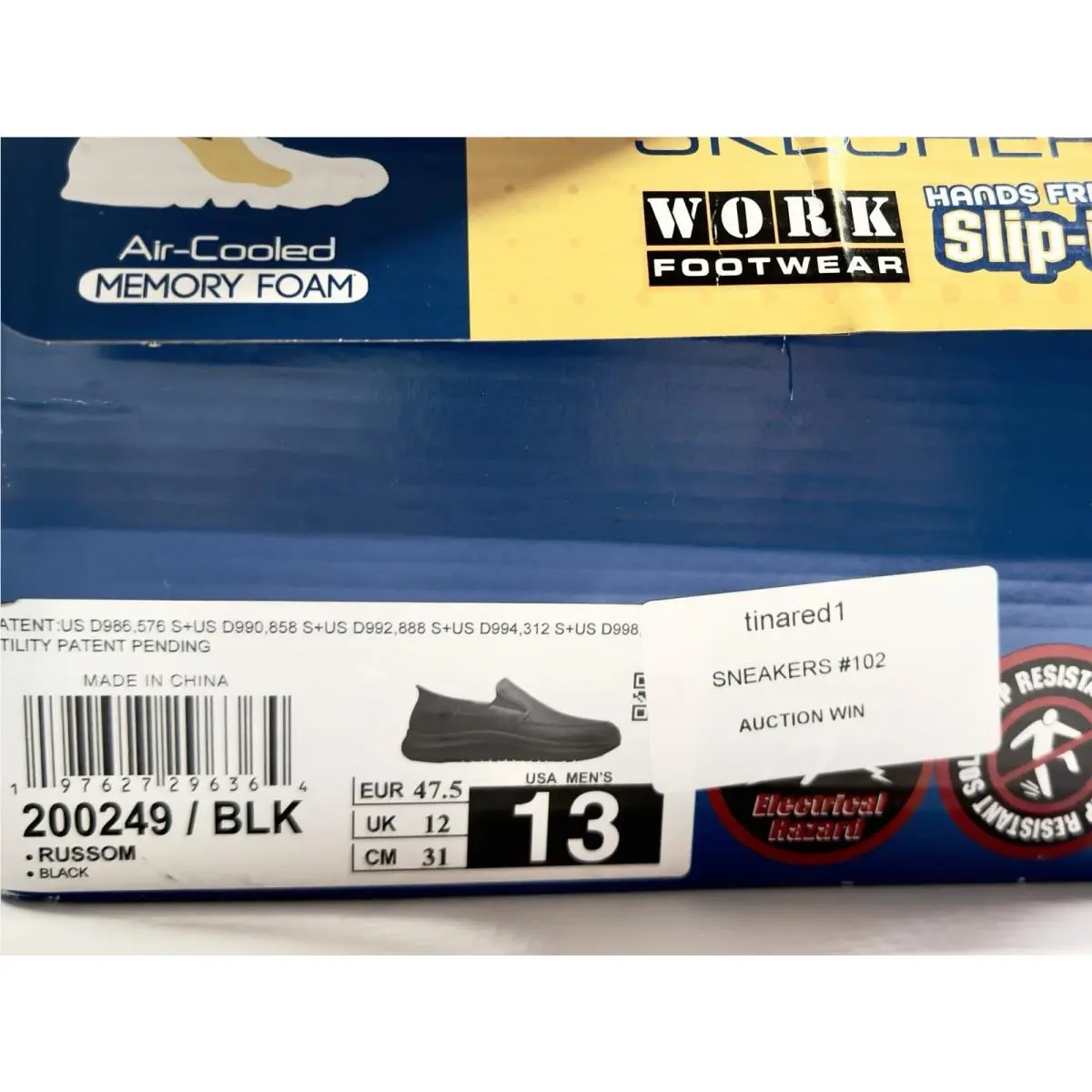 Skechers shoes - skecher work footwear hands free slip-on - Black 1