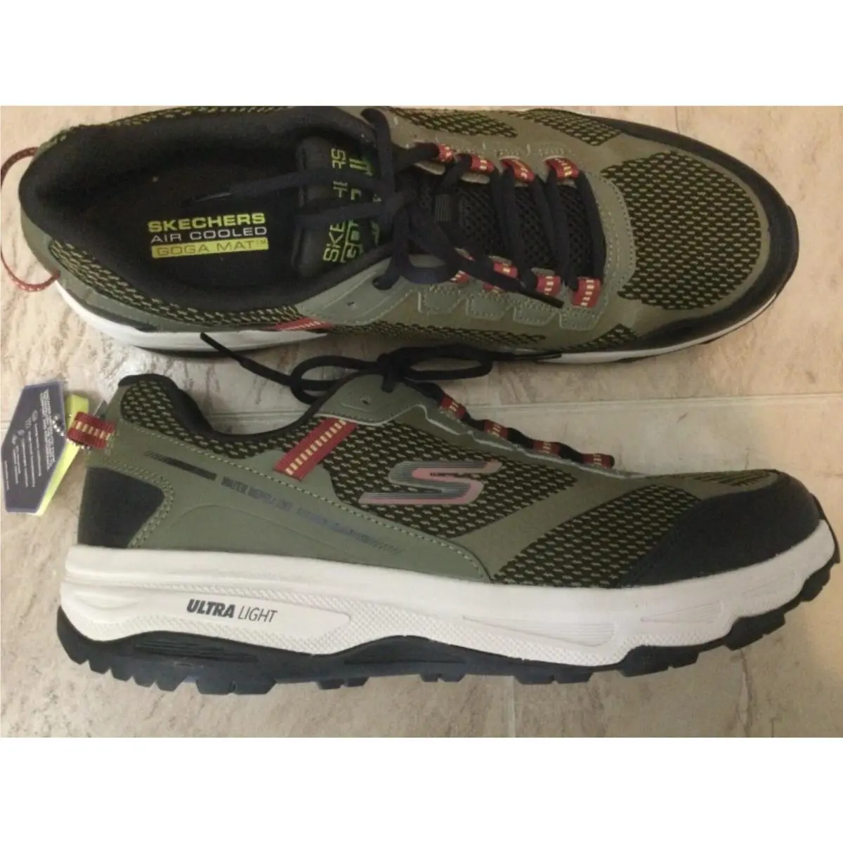 Skechers Go Run Altitude Dark Olive Black Trail Running Shoes Men 12.5