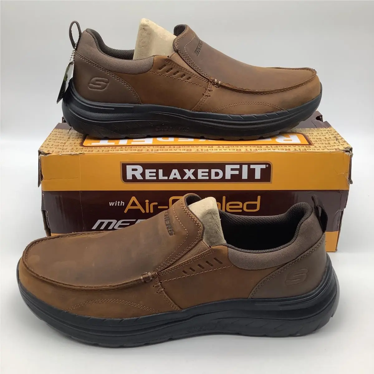 Skechers Relaxed Fit Decklan Alred Brown Slip On Loafer Walking Shoe Size 13