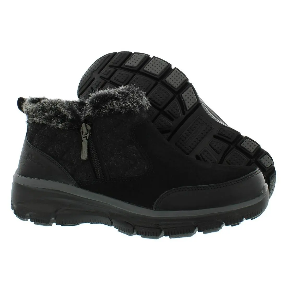 Skechers Easy Going - Warm Vibez Womens Shoes Size 5.5 Color: Black
