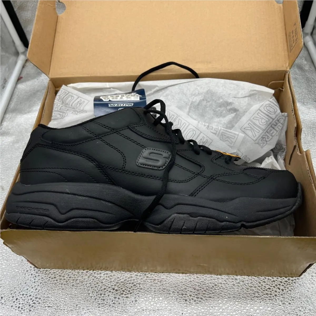 Skechers Men’s Work Slip-resistant Glide-step Felix-keystone Black