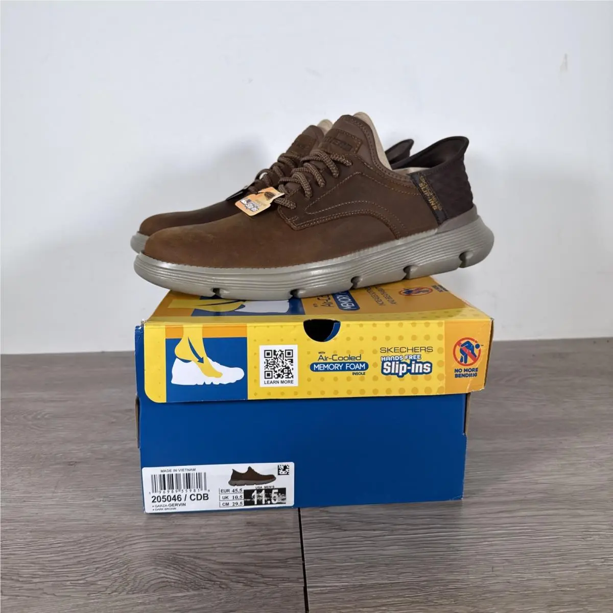 Skechers Men`s Garza Gervin Dark Brown 11.5 Shoes