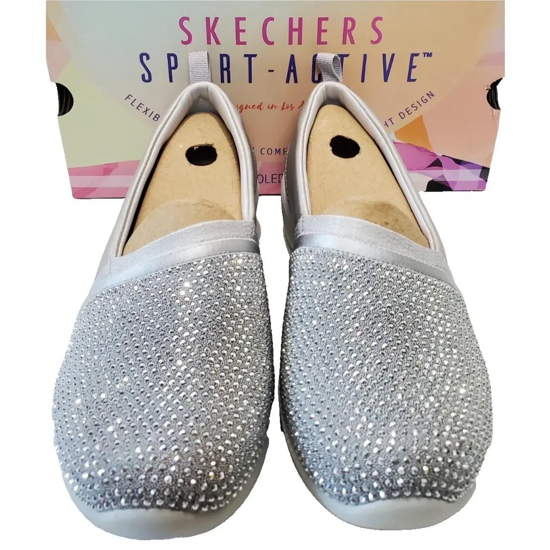 Skechers shoes - SKECHERS SPORT ACTIVE ~ ARYA SHINE AND GLOW - Gray, s: Gray Silver (UPC: 194880080150) 0