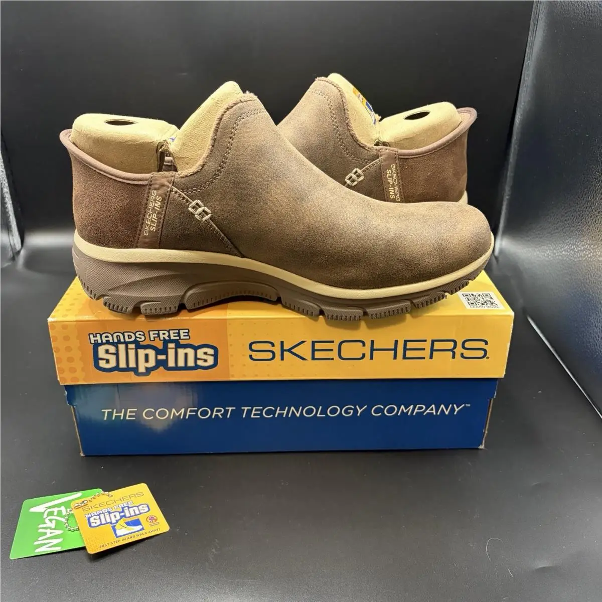 Womens Skechers Shoe Easy Modern Hour Slipon Slip In Chocolatememoryfoam 9M