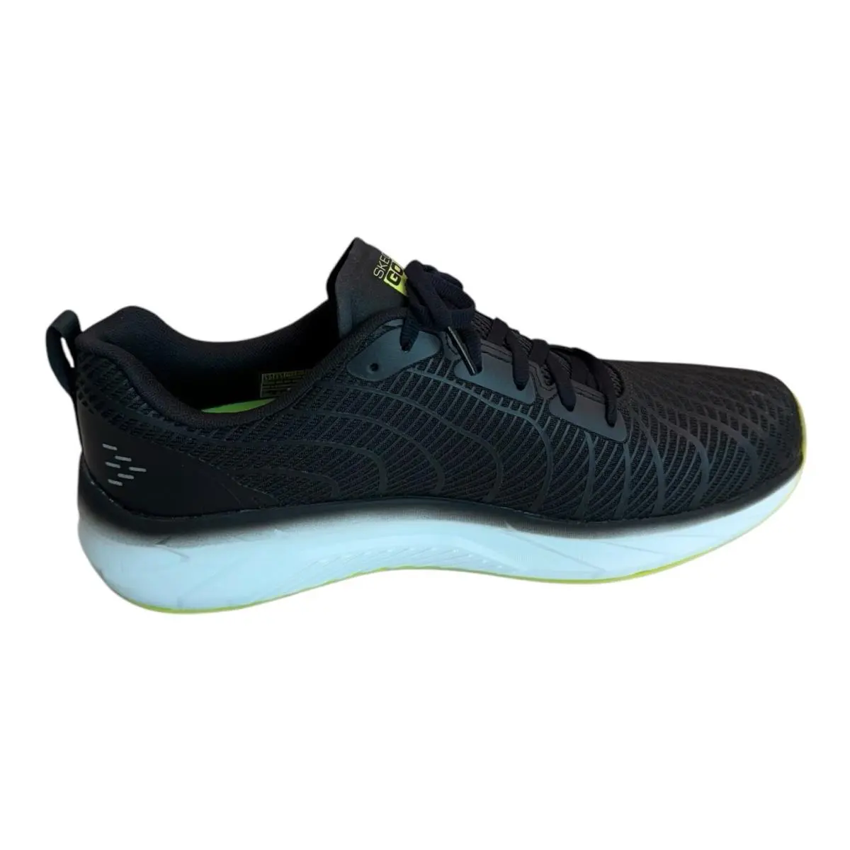 Mens Skechers Go Run Balance 2 Running Shoes Sneakers Black White Yellow