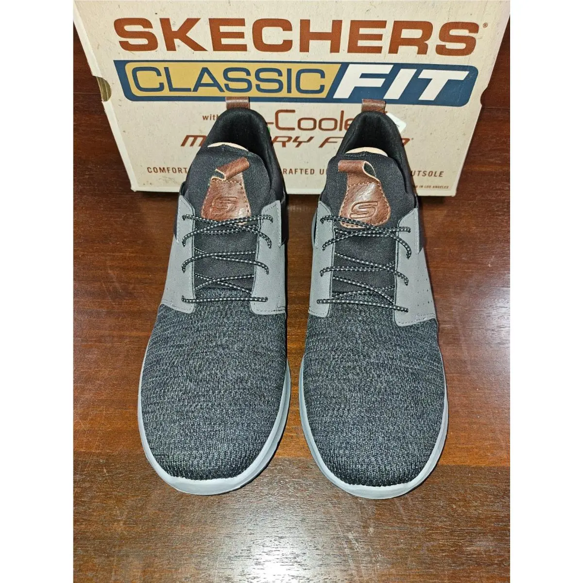 Skechers Men`s Classic Fit-delson-camden Sneaker 11.5 Wide Black/grey