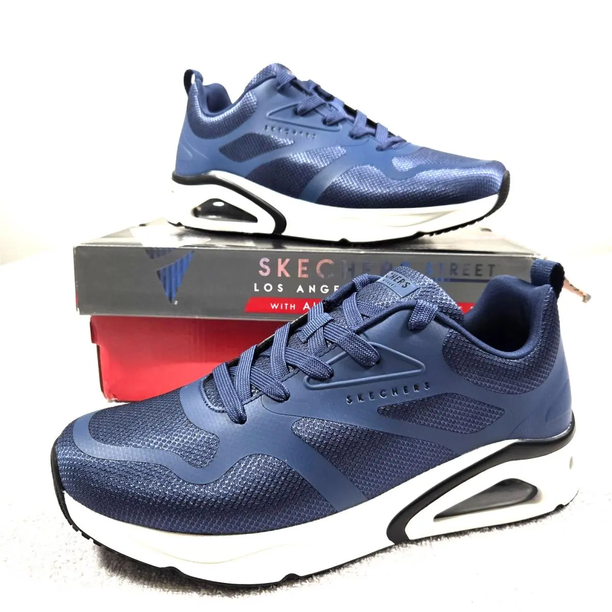 Skechers shoes - Skechers Tres Air Uno Revolution-Airy - 183070W/NVY - Blue (UPC: 197627355917) 4