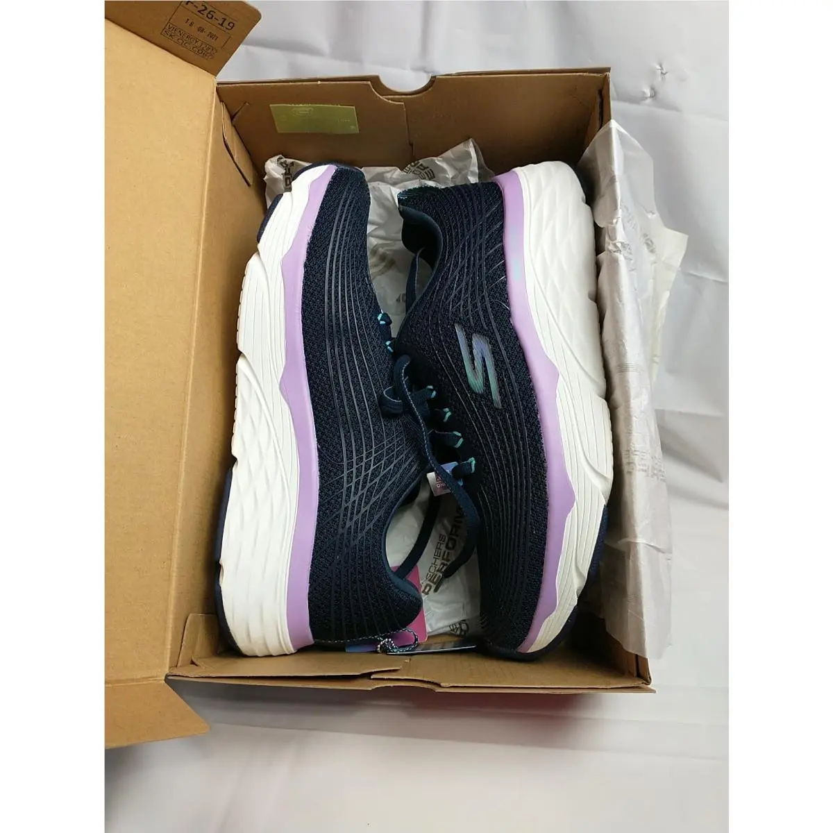 Skechers shoes - MAX CUSHIONING ELITE - MAX CUSHIONING ELITE - 17693 NVLV - NAVY / LAVENDER (UPC: 194428405742) 1