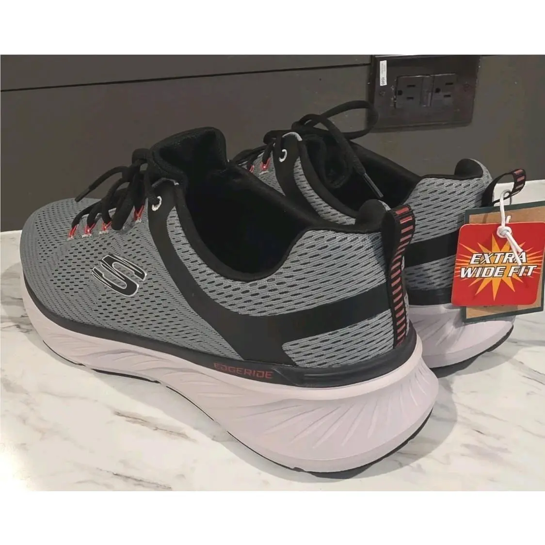Skechers shoes - SKECHERS EDGERIDE CONTENTION - EDGERIDE CONTENTION - 232843WW/CCBK - gray black red 9