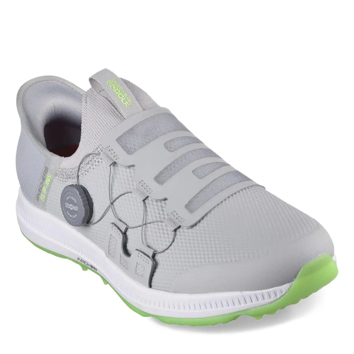 Men`s Skechers Gogolf: Elite 5 - Slip `in Golf Shoe 214066-GYLM Grey/lime Synth