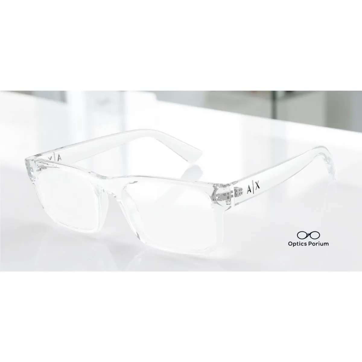 AX3135 8235 Shiny Crystal Demo Lens 54 mm Men`s Eyeglasses by Armani Exchange
