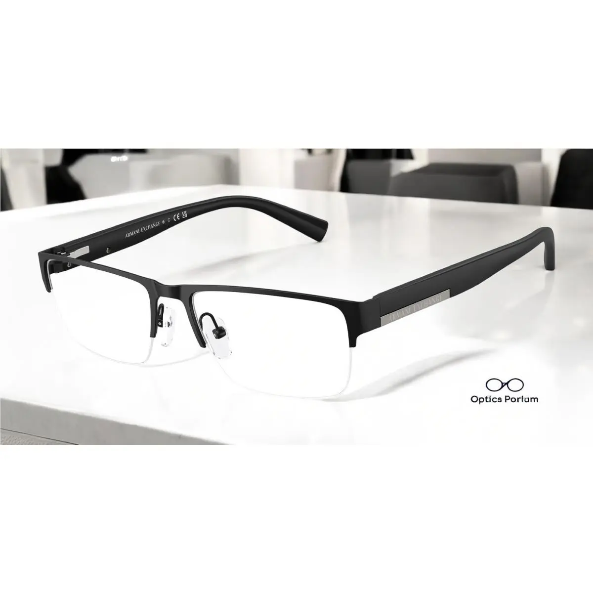 AX1018 6063 Matte Black Demo Lens 54 mm Men`s Eyeglasses by Armani Exchange