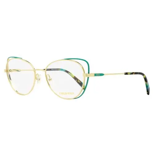 Pucci Floating Oval Eyeglasses EP5141 032 Gold/teal 54mm
