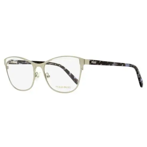 Pucci Sculpted Butterfly Eyeglasses EP5084 016 Palladium/blue Havana 53mm