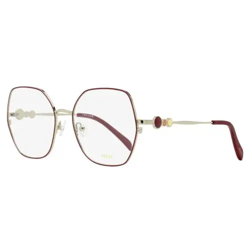 Pucci Oversized Octagonal Eyeglasses EP5204 068 Ruthenium/burgundy 55mm