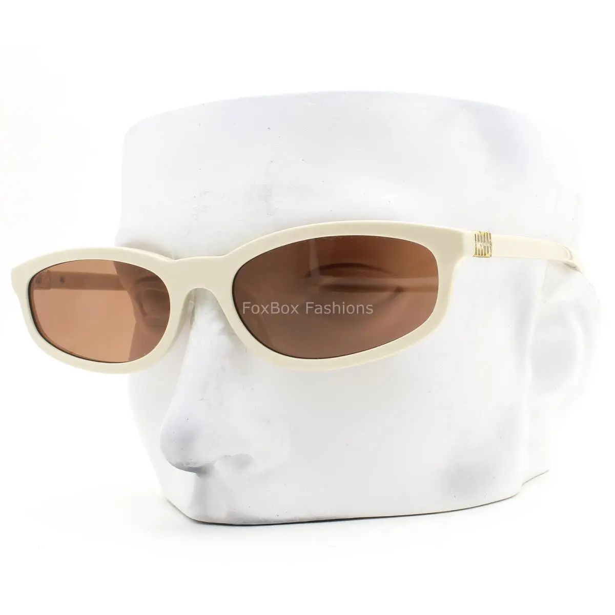 Sunglasses Smu A06 21D-90Q Creamy Milk Beige Brown Tinted with Case by Miu Miu