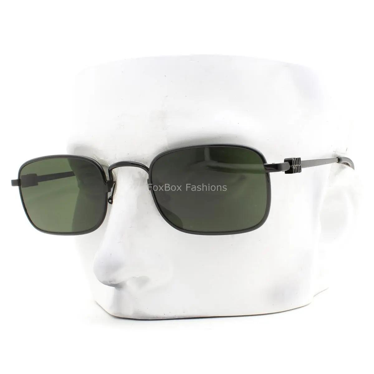 Sunglasses Smu A53 1AB-1I0 Shiny Black Metal Green Tinted with Case by Miu Miu