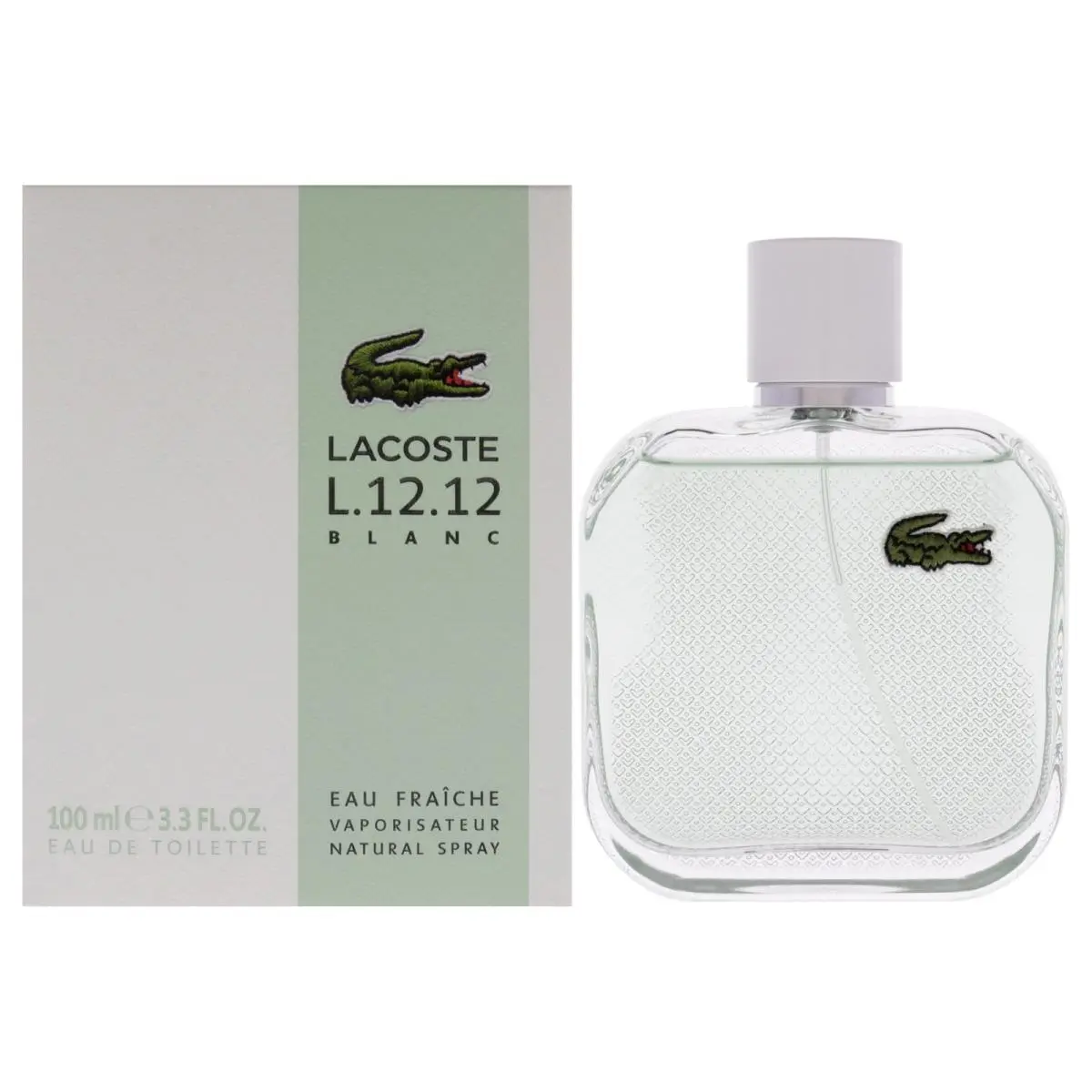 3 Pack  Eau De L.12.12 Blanc Eau Fraiche  3.3 oz Edt Spray by Lacoste