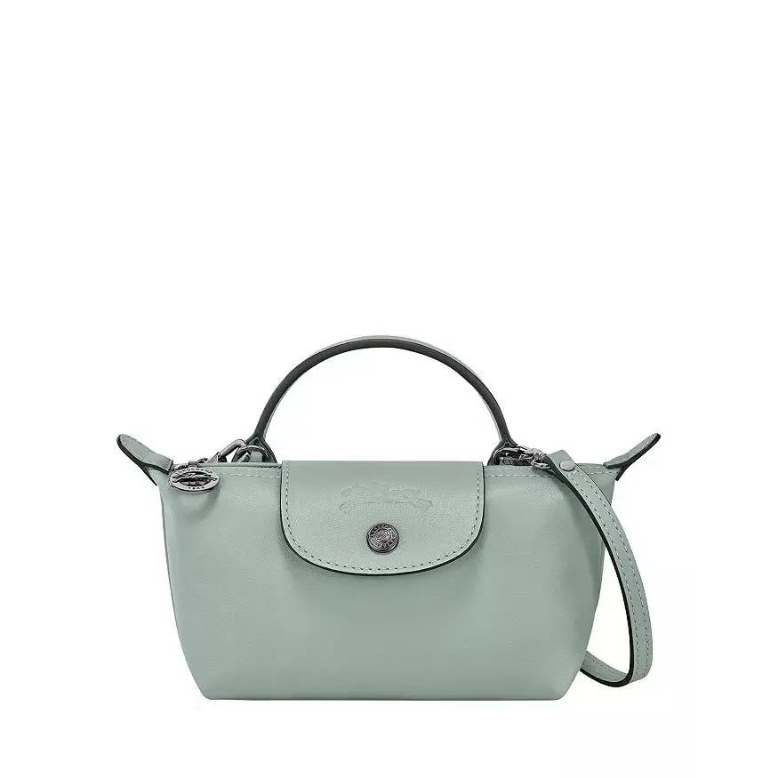 Le Pliage Xtra Leather Mini Crossbody Pouch Green L1500HSRM07 by Longchamp