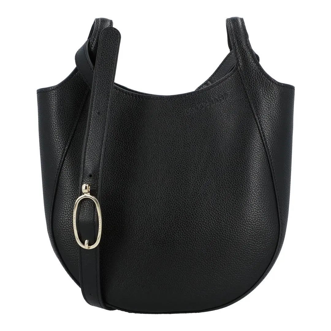 Le Foulonne Small Leather Crossbody Women`s Black by Longchamp