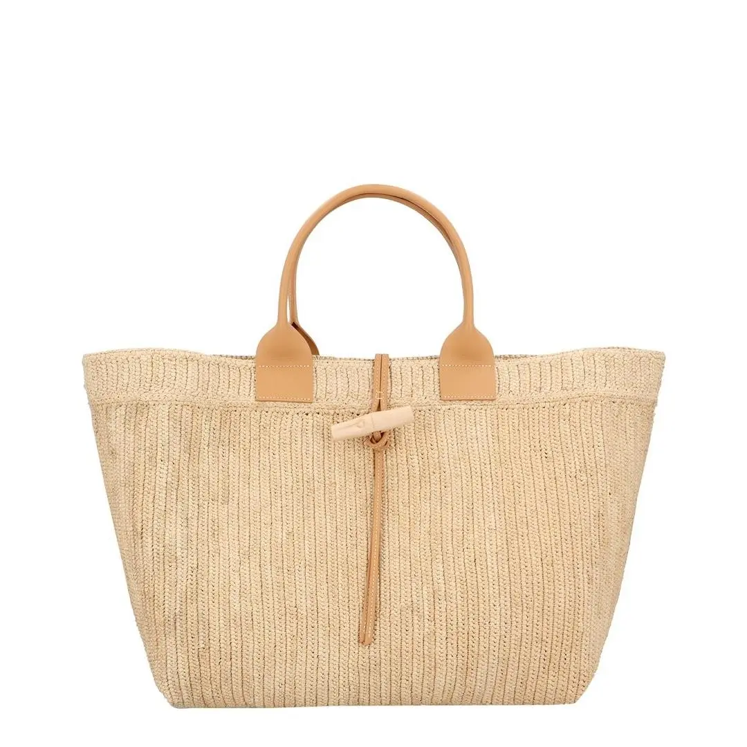 Longchamp Le Roseau Xl Leather Tote Women`s Beige - Exterior: Beige