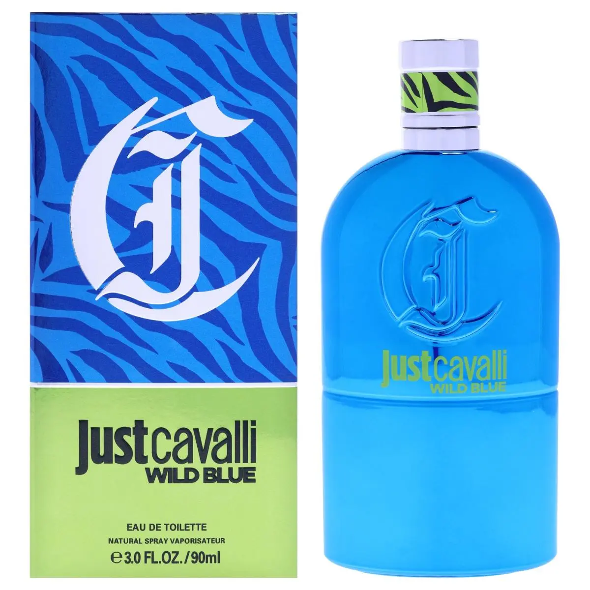 2 Pack Just Cavalli Wild Blue  For Men - 3 oz Edt Spray by Roberto Cavalli