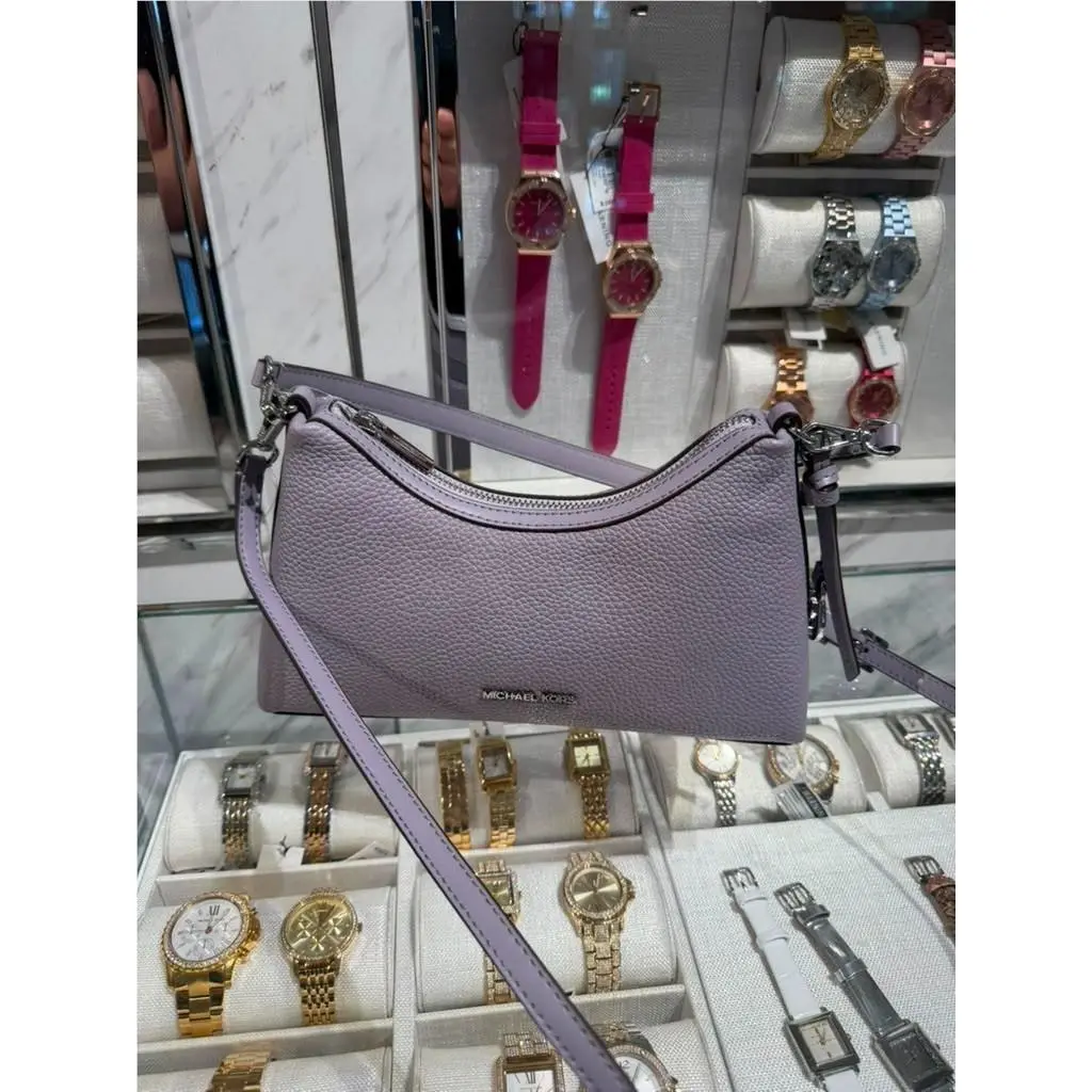 Sammy Women Leather Convertible Crossbody Small Shoulder Bag Lilac by Michael Kors