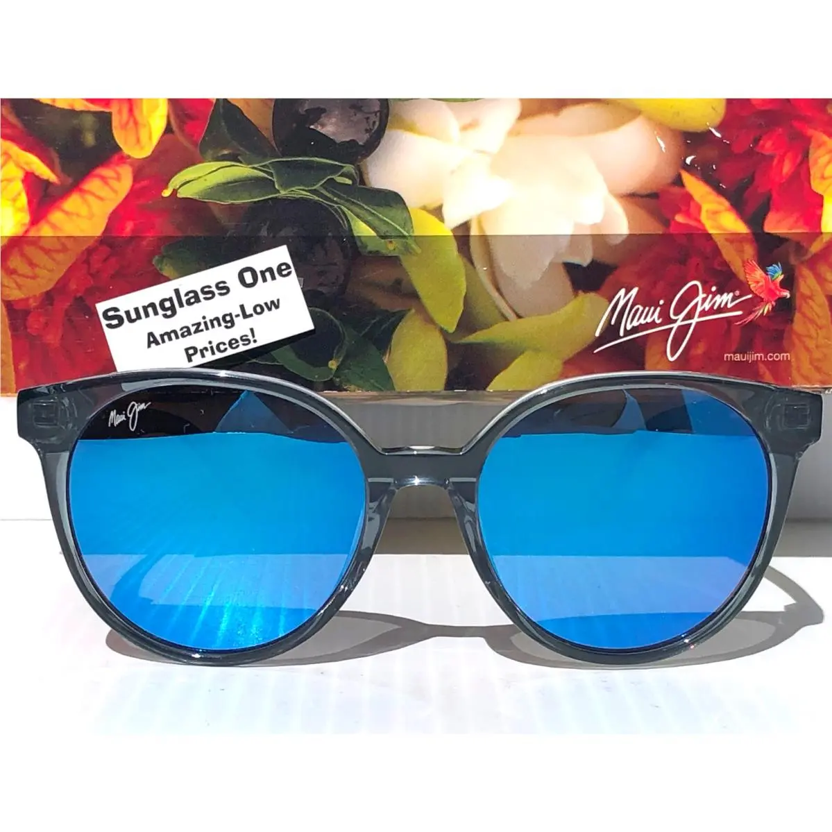Mehana Blue Crystal Polarized Hawaii Blue Glass Sunglass B866-03 by Maui Jim