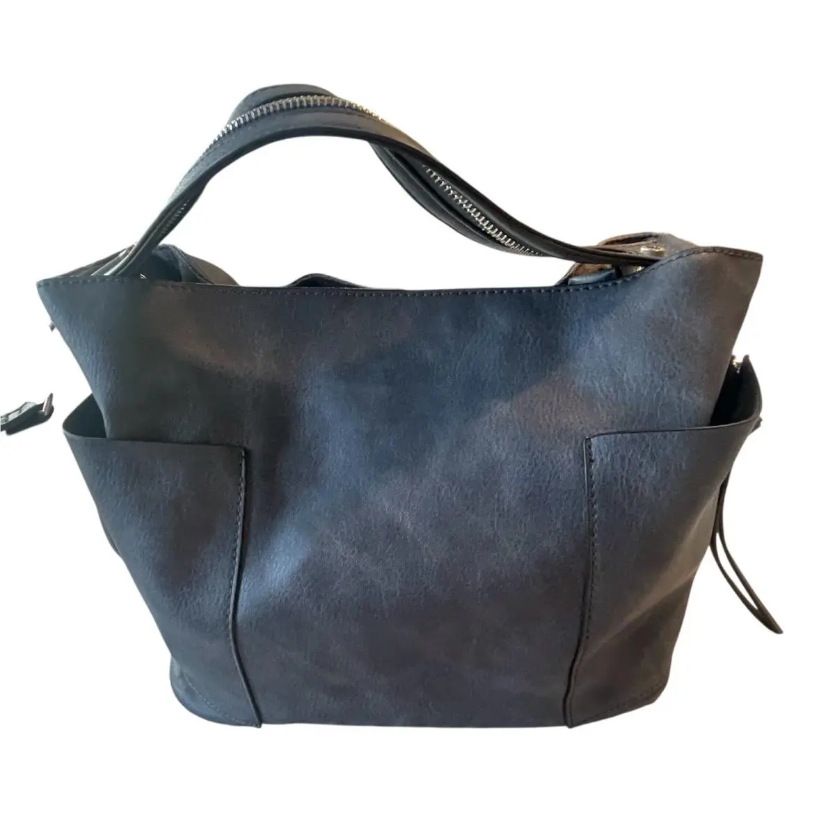 Steve Madden Bkol Hobo Bag Blue Shoulder Purse Strap Leather Crossbody