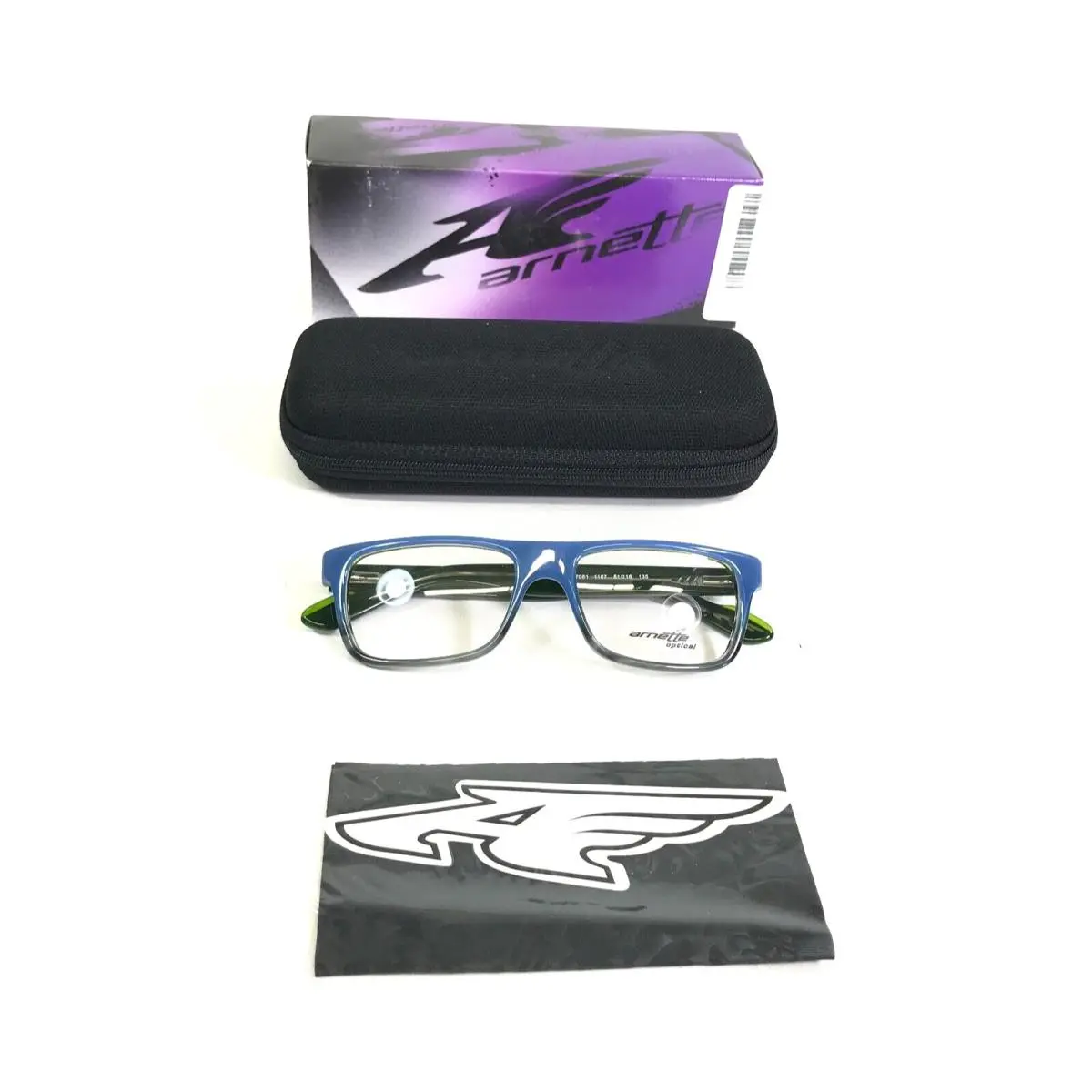 Arnette Eyeglasses Frames Sub 7061 1167 Blue Clear Green Square 51-16-135