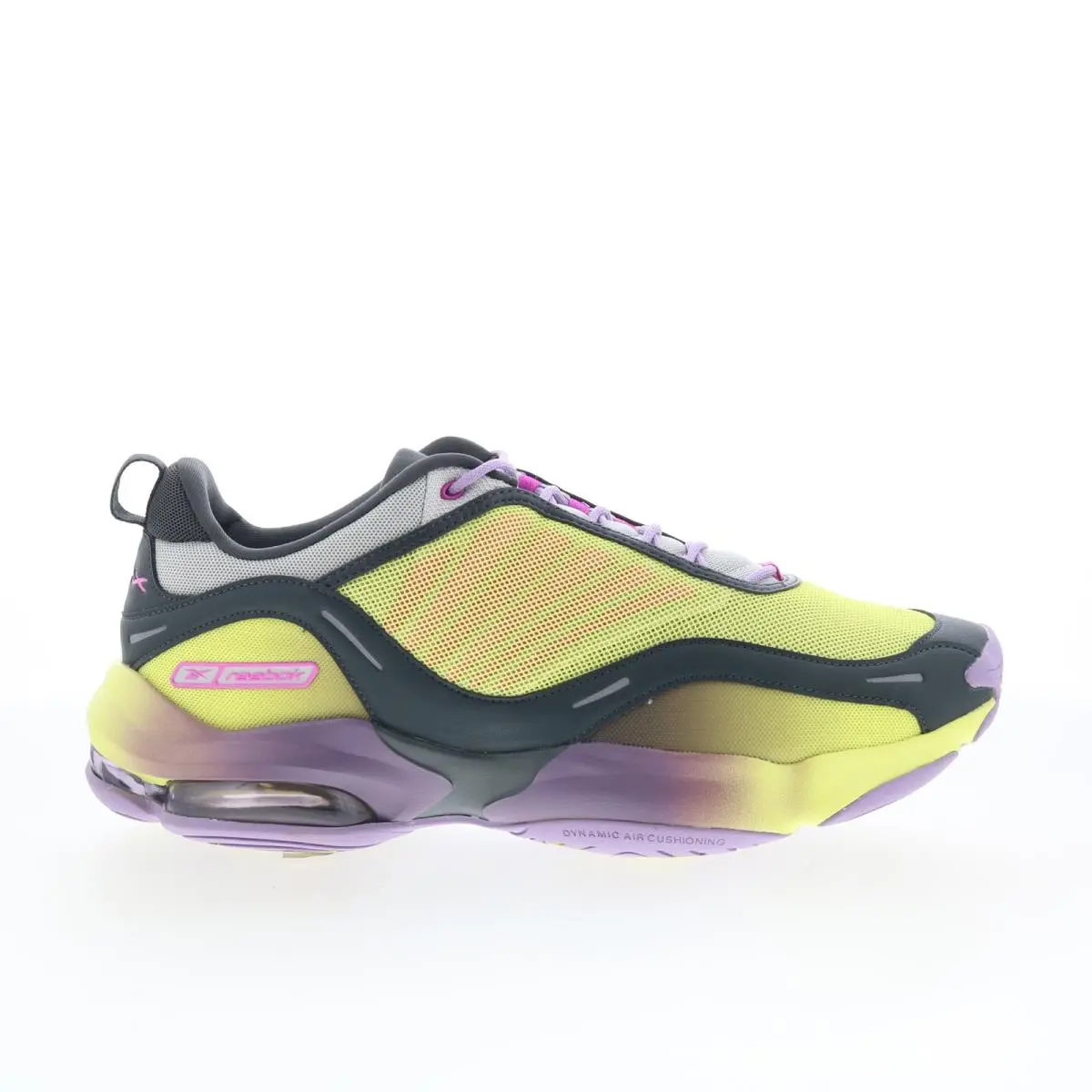 Reebok Dmx Series 3000 Mens Yellow Mesh Lace Up Lifestyle Sneakers Shoes