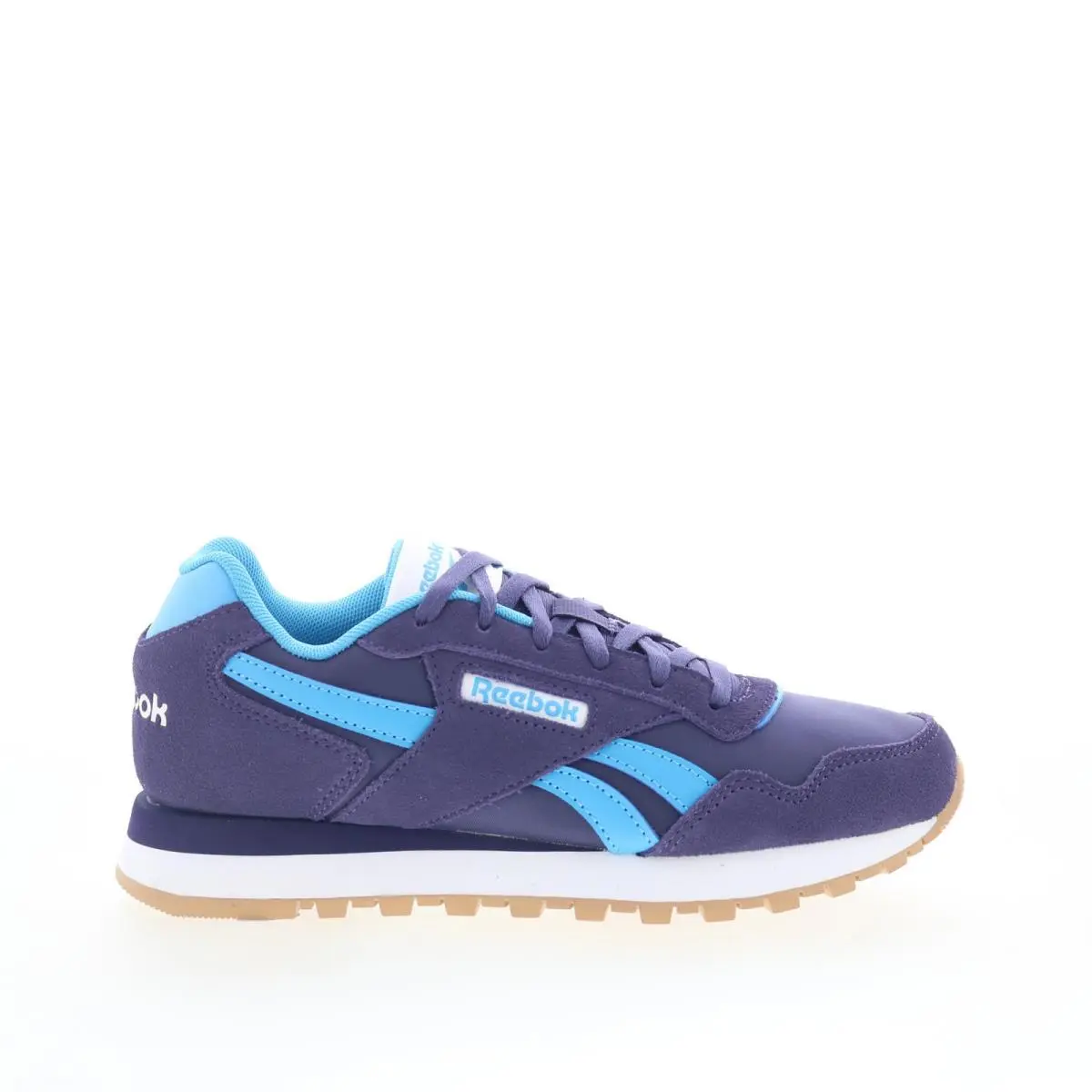 Reebok Glide Womens Purple Suede Lace Up Lifestyle Sneakers Shoes