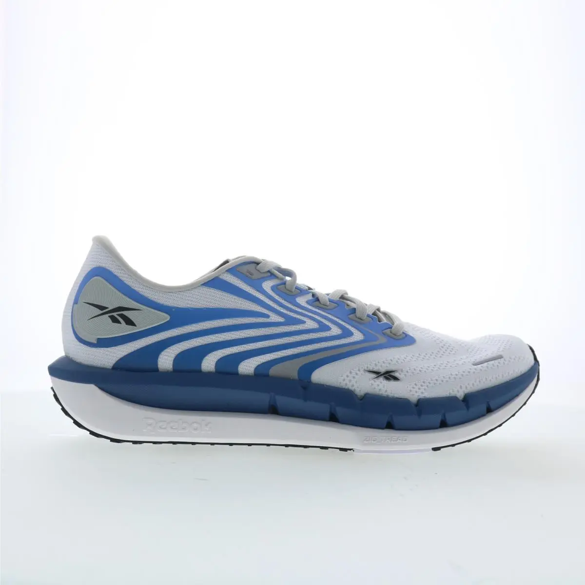 Reebok Floatzig Tread Mens White Canvas Lace Up Athletic Running Shoes