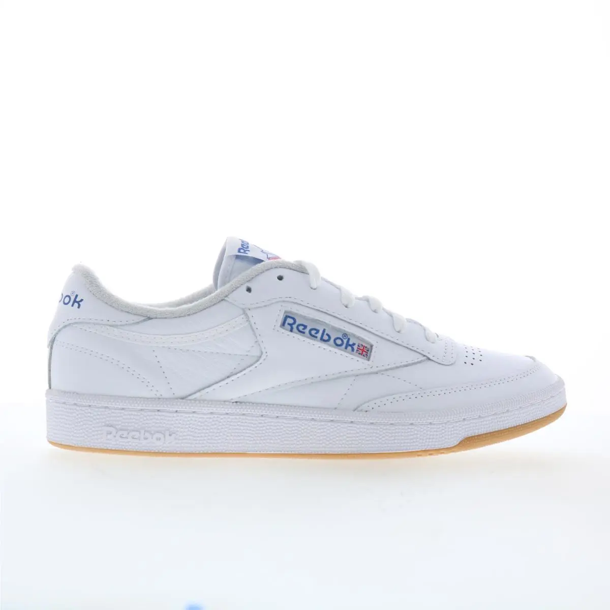Reebok Club C 85 Mens White Leather Lace Up Lifestyle Sneakers Shoes