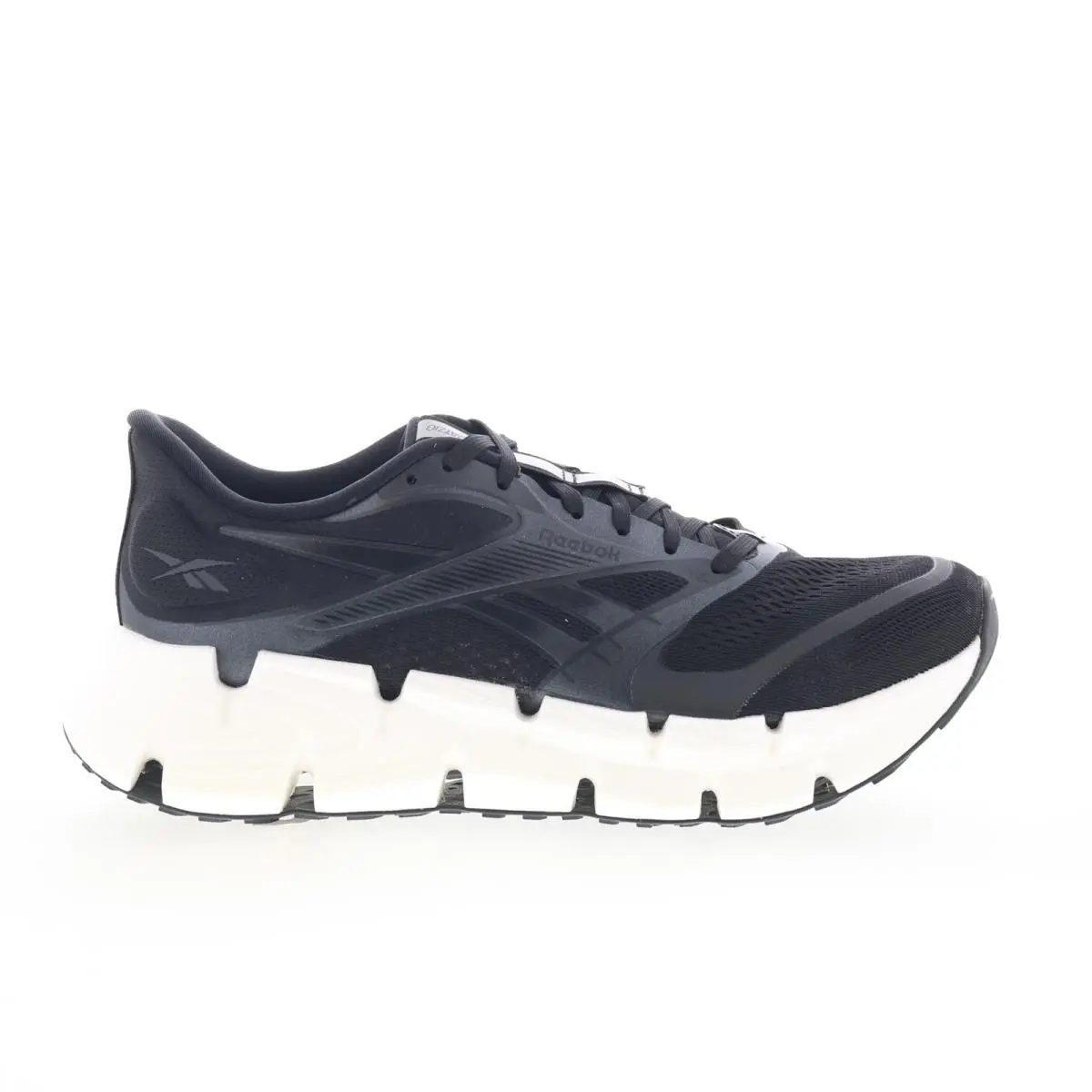 Reebok Floatzig 2 Womens Black Mesh Lace Up Athletic Running Shoes