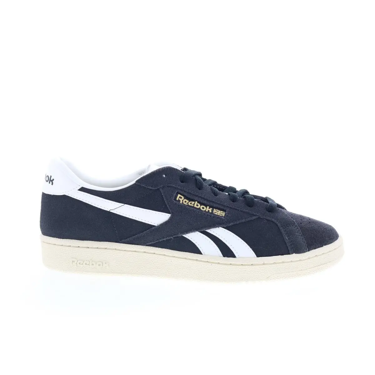 Reebok Club C Grounds UK Mens Black Suede Lace Up Lifestyle Sneakers Shoes