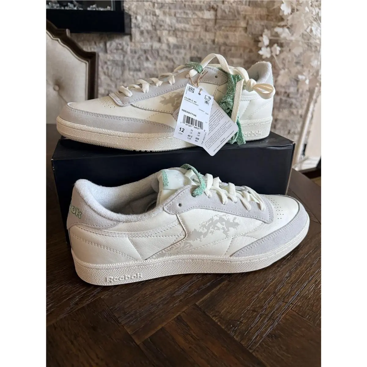 Friends with Animals x Reebok Club C 85 Chalk Glen Green Sneakers Sz 12 Men