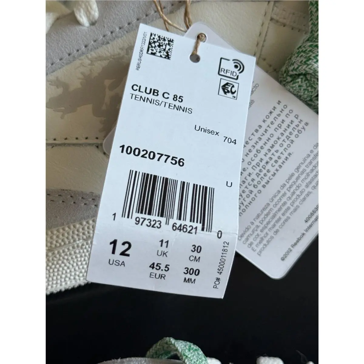 Reebok shoes - Club C 85 - Club - 100207756 - Chalk/Glen Green 0