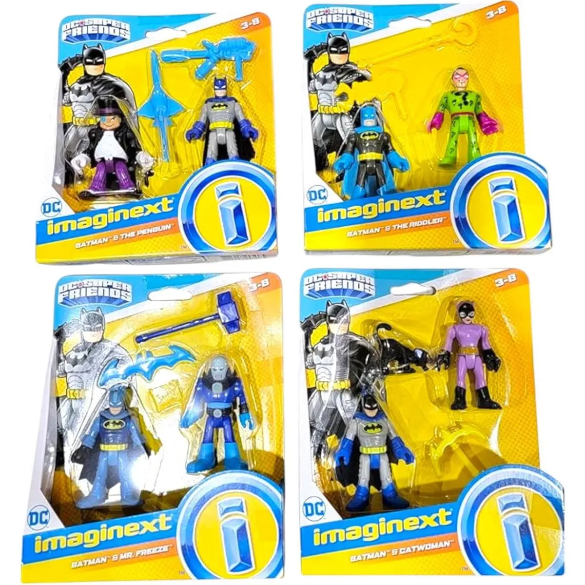 Imaginext DC Super Friends Complete Bundle of 4 Figure Sets M5645 96A4