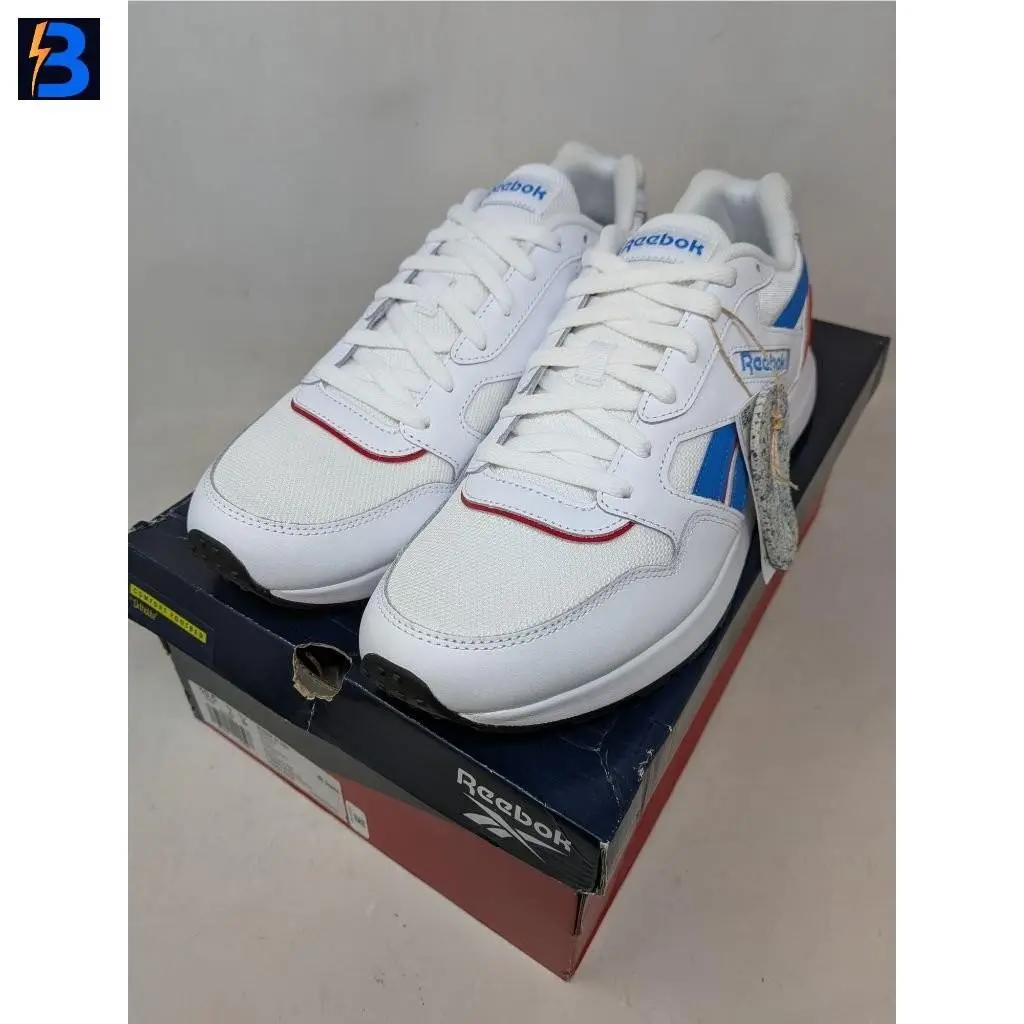 Reebok Men`s GL1000 Running Shoes - White/vector Blue/vector Red Size 10.5