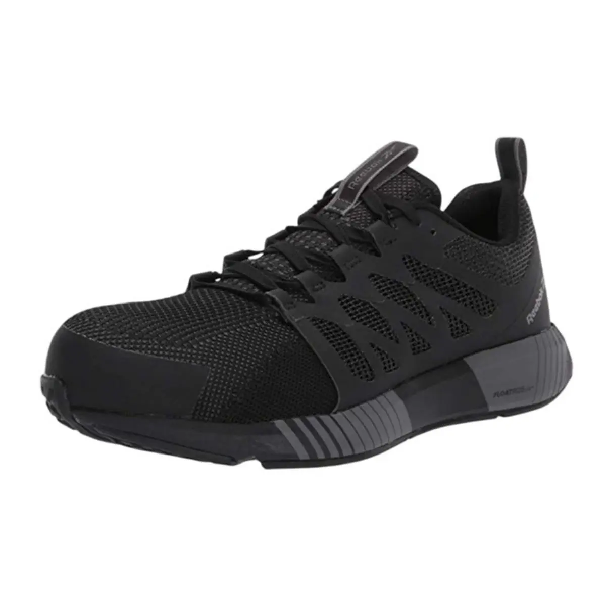 Reebok Work Womens Fusion Flexweave Sneaker 7.5 M Black EH Comp Toe SR
