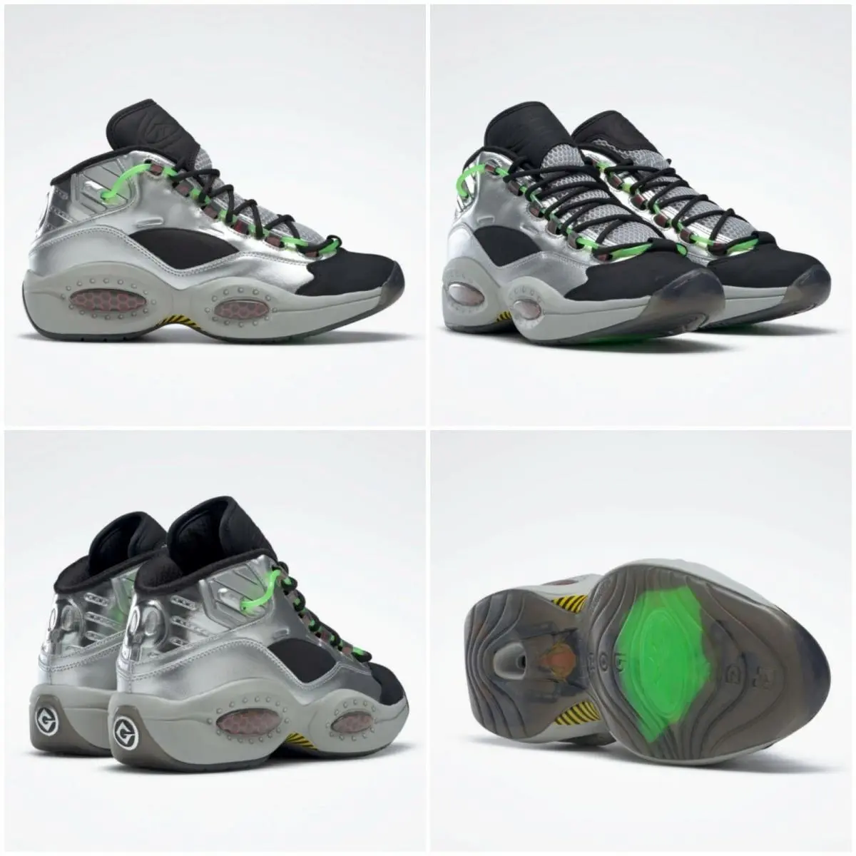 Reebok Question Mid Despicable ME Minions Gru`s Lab Basketball Shoes Sneaker