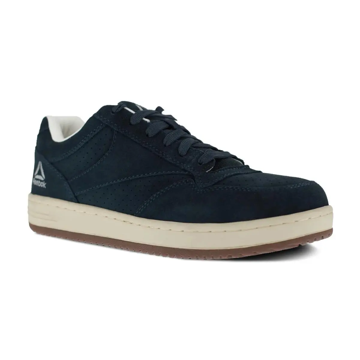 Reebok Work Men`s Steel Toe Skate Shoe Rb1910 Navy - 10.5 Medium